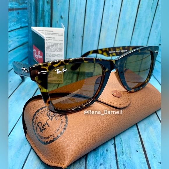 RayBan Wayfarer RB2140 Brown Tortoise New - Picture 11 of 14